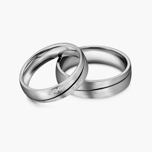 Obrączki ślubne: tytan, półokrągłe, 5 i 6 mm